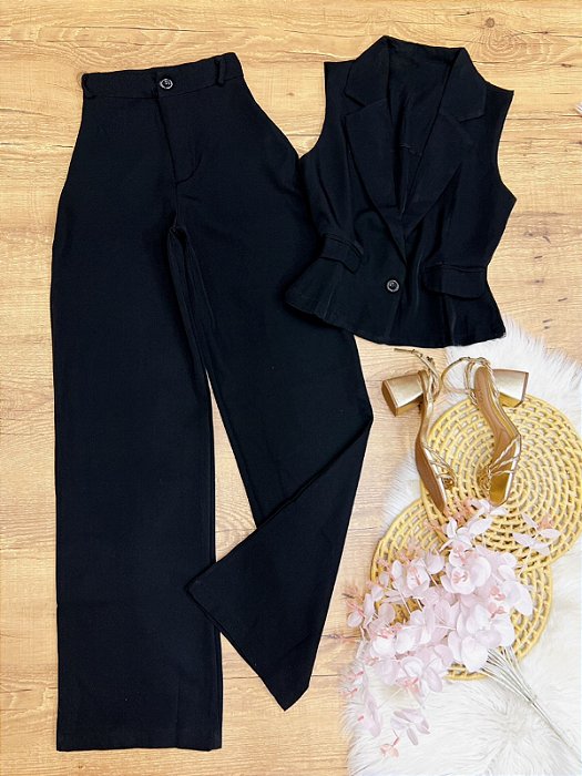 Conjunto Calca e Colete Fabiana Preto