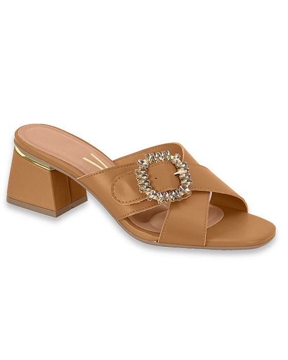 Sandália Tamanco Camel Vizzano Fivela Feminina