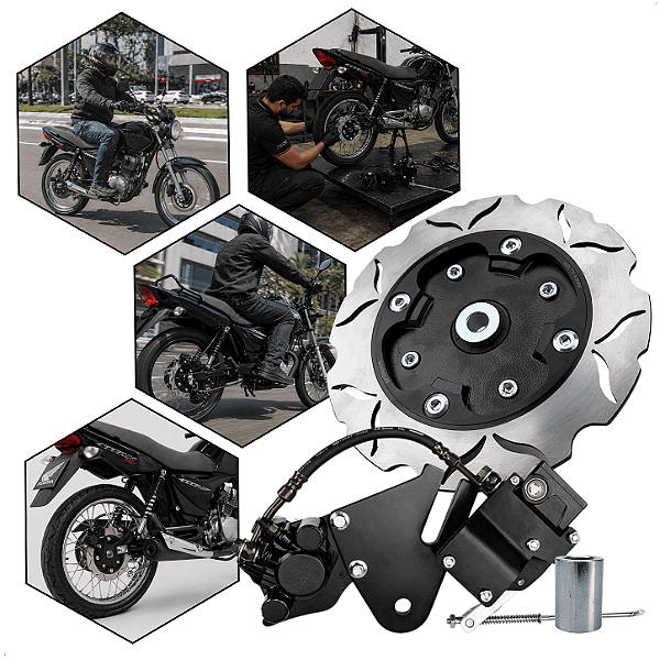 Sistema Freio Traseiro Disco Titan 150 Fan 125 Kit Adaptação