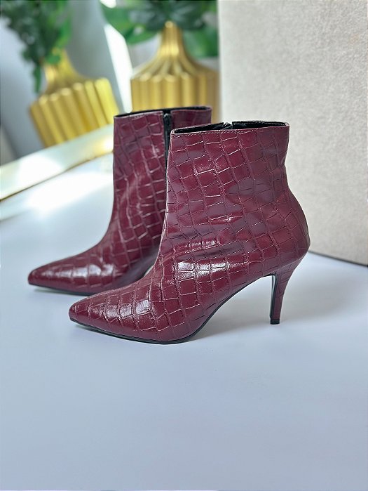 Boot marsala croco salto fino