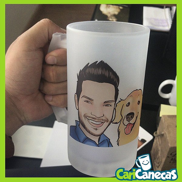 01 Caneca  de Chopp  + 02 Caricaturas