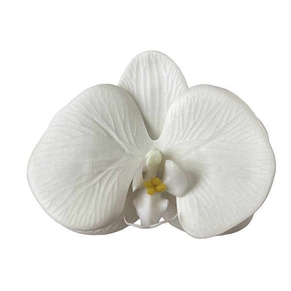 Presilha de orquídea para cabelo média off white