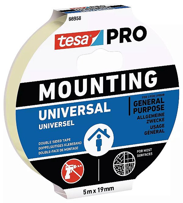 Fita Dupla Face Universal 19mmX5m Espuma Pro Mounting Tesa®