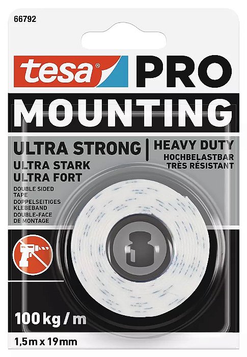 Fita Dupla Face Ultra Forte 19mmX1,5m Espuma Pro Mounting Tesa®