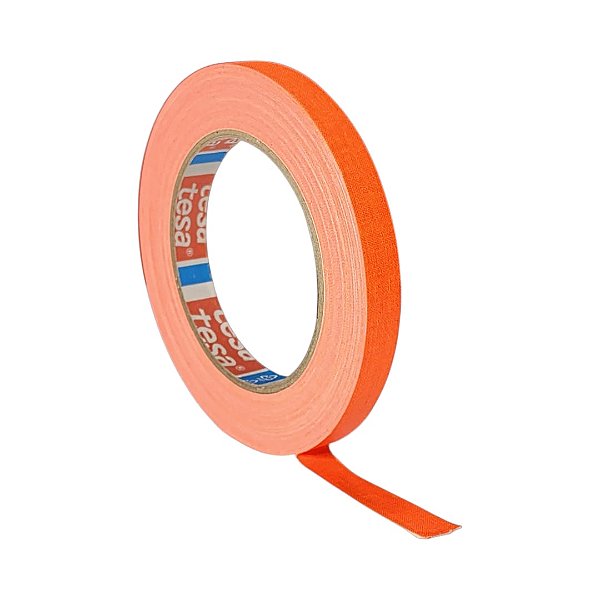 Fita Tecido Gaffer Tape Tesa 12mmX25m Laranja Fluorescente