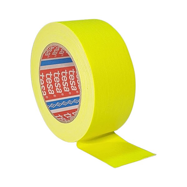 Fita Tecido Gaffer Tape Tesa 48mmX25m Amarela Fluorescente