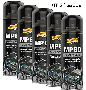 Kit 5 unidades de Limpa Contato MP80 Mundial Prime 300ML
