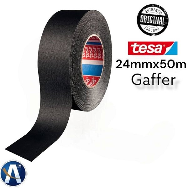 Fita Tecido Gaffer Tape original Tesa 24mmX50m Cor Preta
