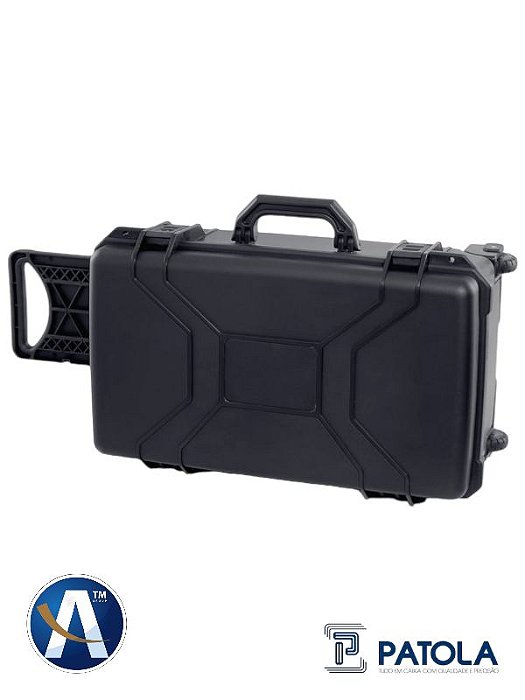Patola Maleta Case Rígido Para Uso Geral MP0055 Preta com rodas