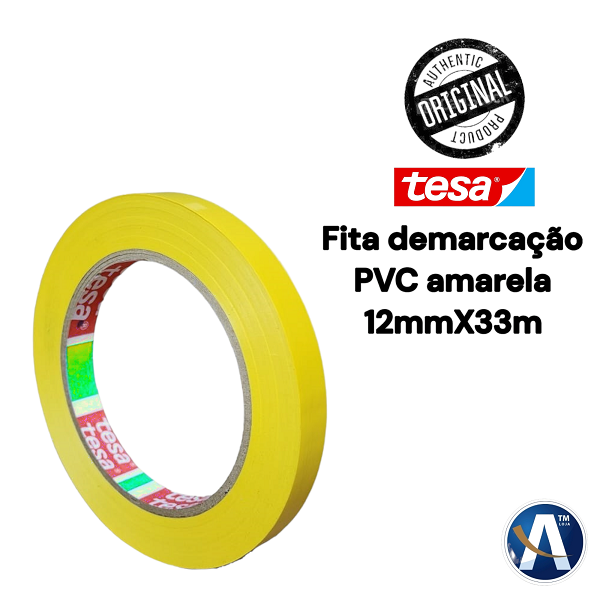 Fita de Demarcação 60760 PVC Amarela 12mmX33m Tesa