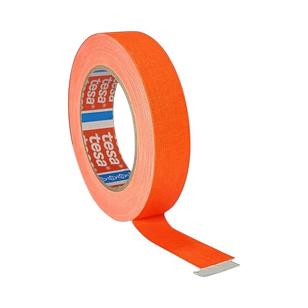 Fita Tecido Gaffer Tape Tesa 33mmX25m Laranja Fluorescente