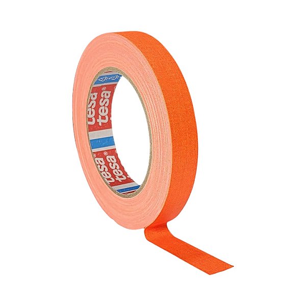 Fita Tecido Gaffer Tape Tesa 18mmX25m Laranja Fluorescente