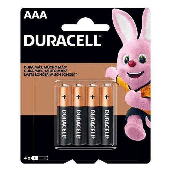Pilha AAA Duracell Com 4 unidades