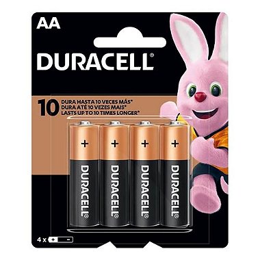 Pilha AA Duracell Com 4 unidades