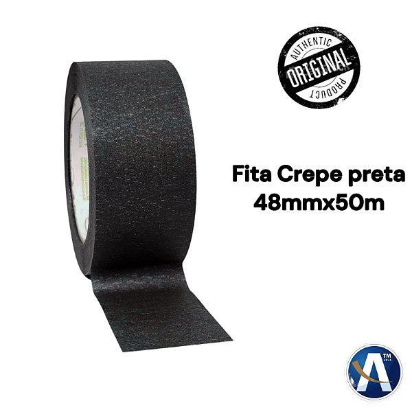 Fita Crepe Preta Basic Tape 48mmX50m