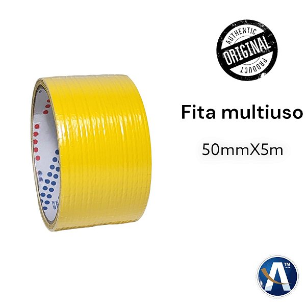 Fita Adesiva Reforçada Multiuso 50mmX5m Amarela