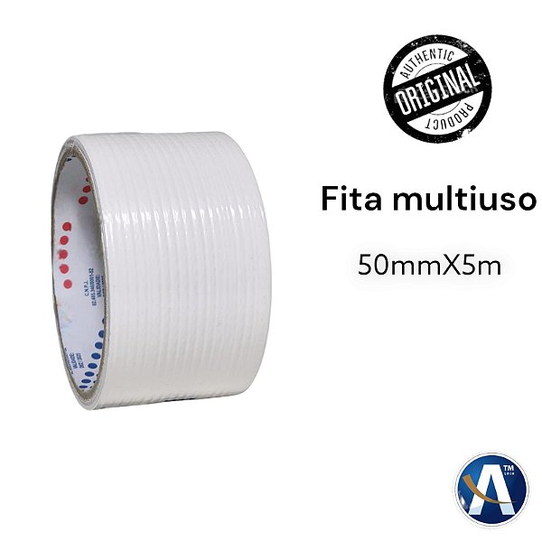Fita Adesiva Reforçada Multiuso 50mmX5m Branca