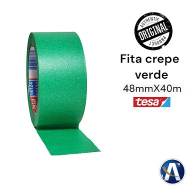 Fita Crepe Verde para Mascaramento 48mmX40m Tesa