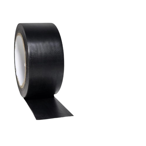 Fita Adesiva PVC De Demarcação Preta 50mmX30m