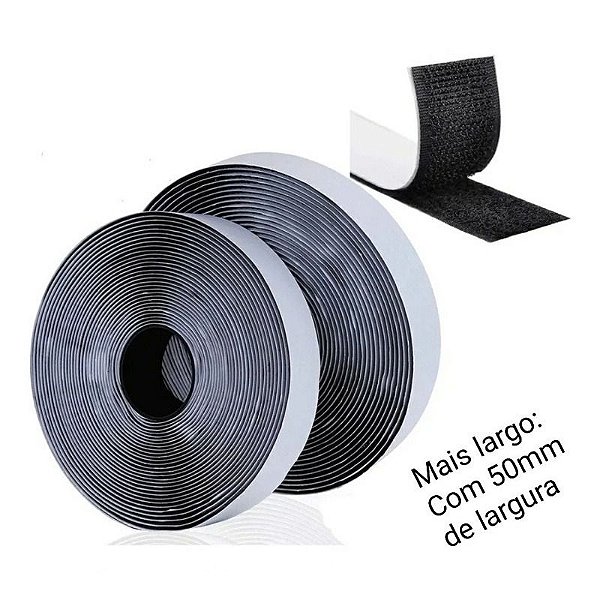 Kit Velcro 50mmX25 Metros Macho e Fêmea