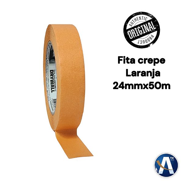 Fita Crepe Laranja 24mmX50m Adere