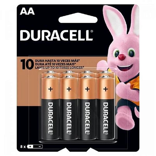 Pilha AA Duracell Com 8 unidades