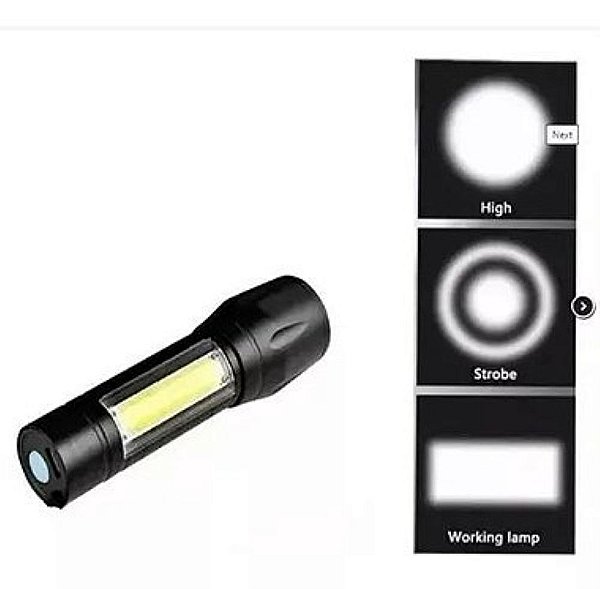 Lanterna Tática Potente USB Recarregável