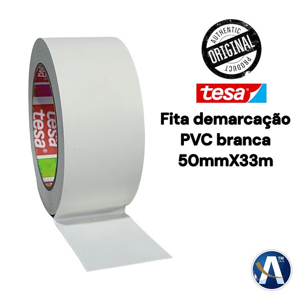 Fita de Demarcação 60760 PVC Branca 50mmX33m Tesa