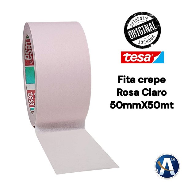 Fita Crepe 4333 Rosa Claro 50mmX50m Tesa