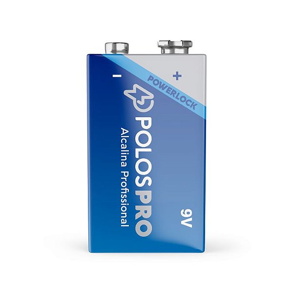 Bateria 9V Polos Pro Alcalina Profissional
