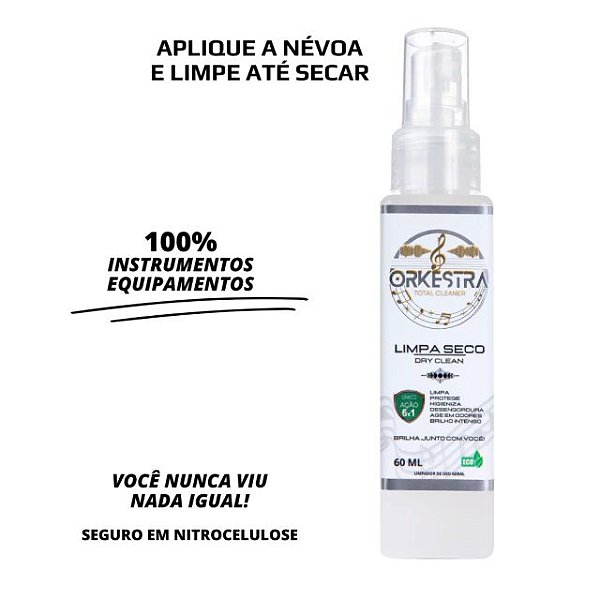 Limpador A Seco Para Instrumentos Musicais 60ML Orkestra