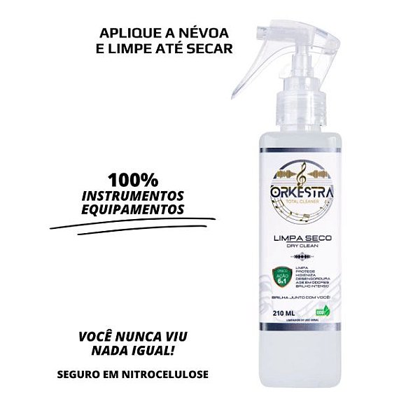 Limpador A Seco Para Instrumentos Musicais 210ML Orkestra