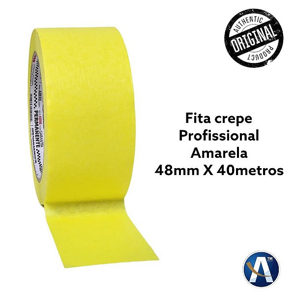 Fita Crepe Amarela 48mmX40m Adere