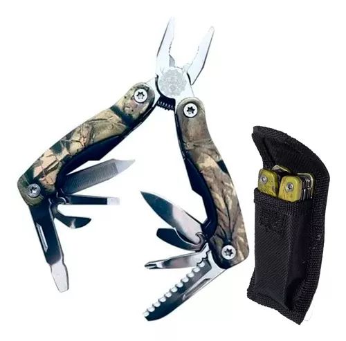 Alicate Canivete Com 8 Funções Camuflado