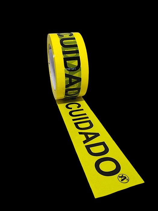 Fita Adesiva Cuidado Amarela 48mmX100m