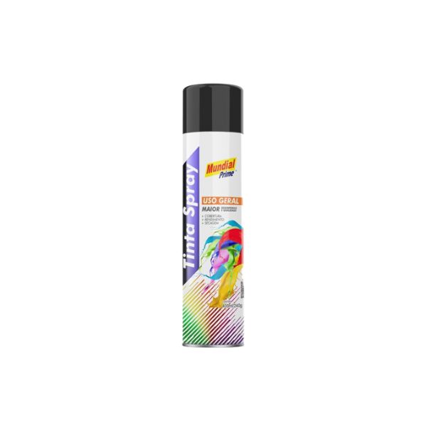 Tinta Spray 400ML Preto Fosco Uso Geral