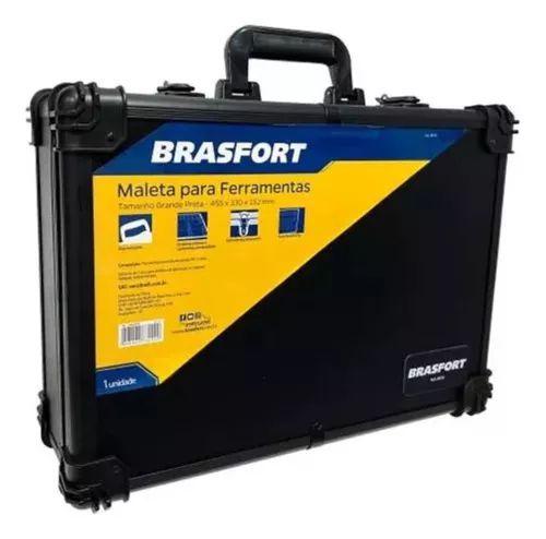 Maleta Com Divisórias Anti Impacto Preta Grande