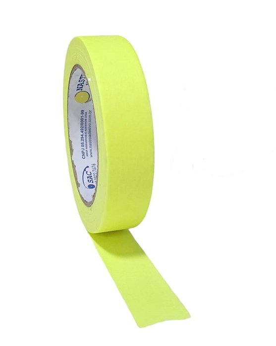 Fita Crepe 18mmx30m Cor Amarela Neon