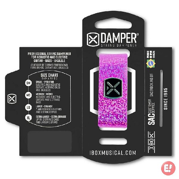 Abafador de Cordas Médio Damper DHMD04 Holográfico Pink