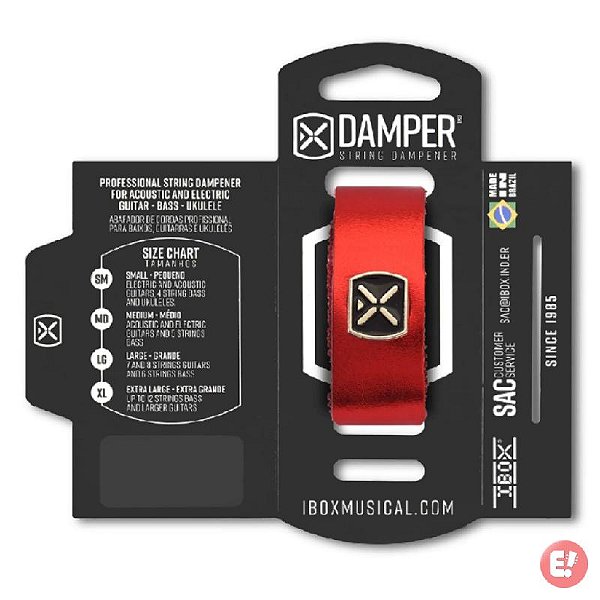 Abafador de Cordas MD Damper DMMD04 Supreme Vermelho
