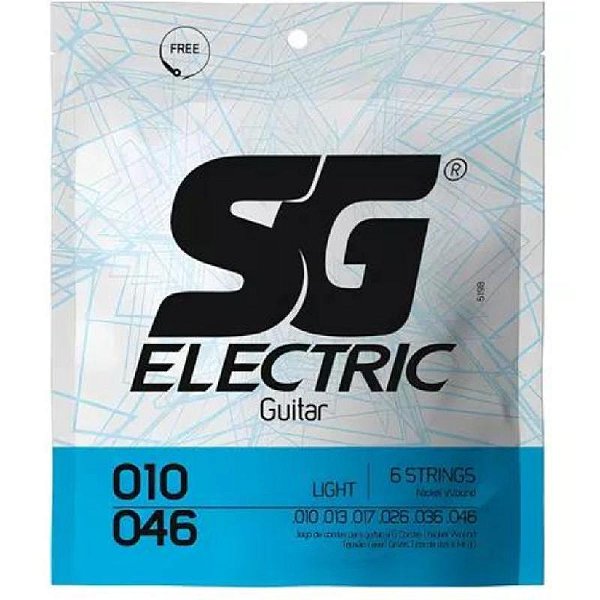 Encordoamento Guitarra SG 010 Niquel 010 046 Jogo com 6