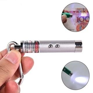 Caneta Laser Mini Chaveiro Prata
