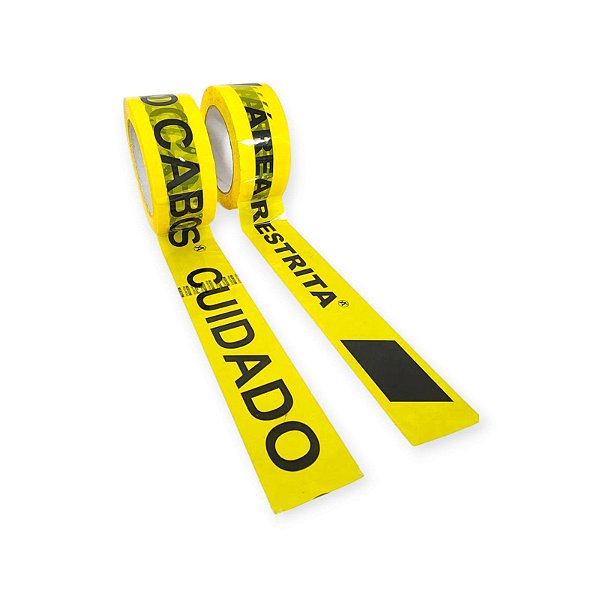 Kit Fita Amarela Cuidado e Área Restrita 48mmx100m