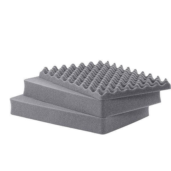 Espuma Serrilhada Para Case MP0050 Completa Cinza