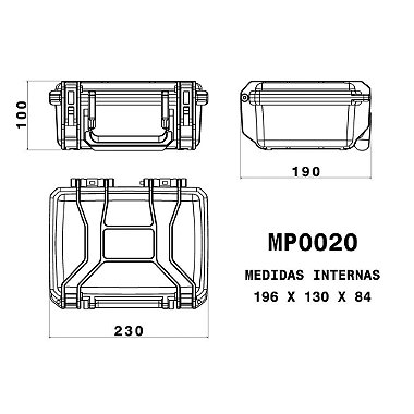 Patola Maleta Case Rígido MP0020 Verde Neon