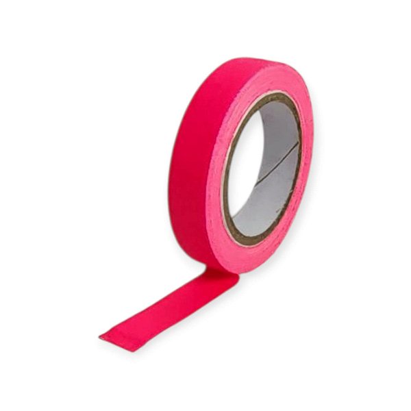 Fita Tecido Gaffer Tape Tesa 12mmX5m Rosa Fluorescente