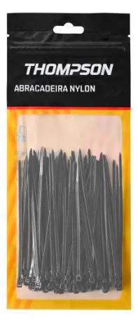Abraçadeira de Nylon Preta 300mmX4,8mm Com 100 Unidades