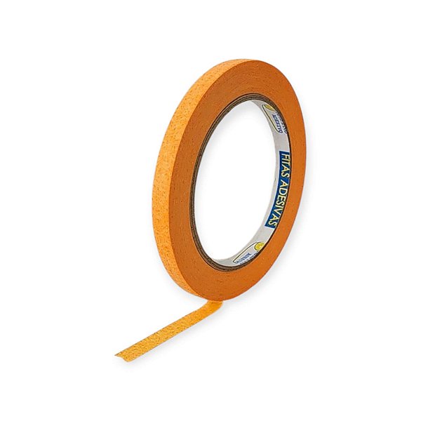 Fita Crepe 09mmx50m Cor Laranja Neon