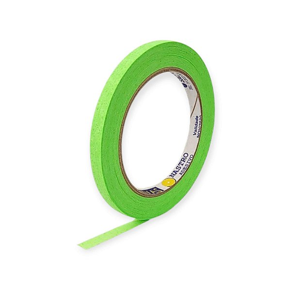 Fita Crepe 09mmx50m Cor Verde Neon