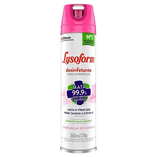 Desinfetante Lysoform Aerosol Lembranças de Infância 360ML